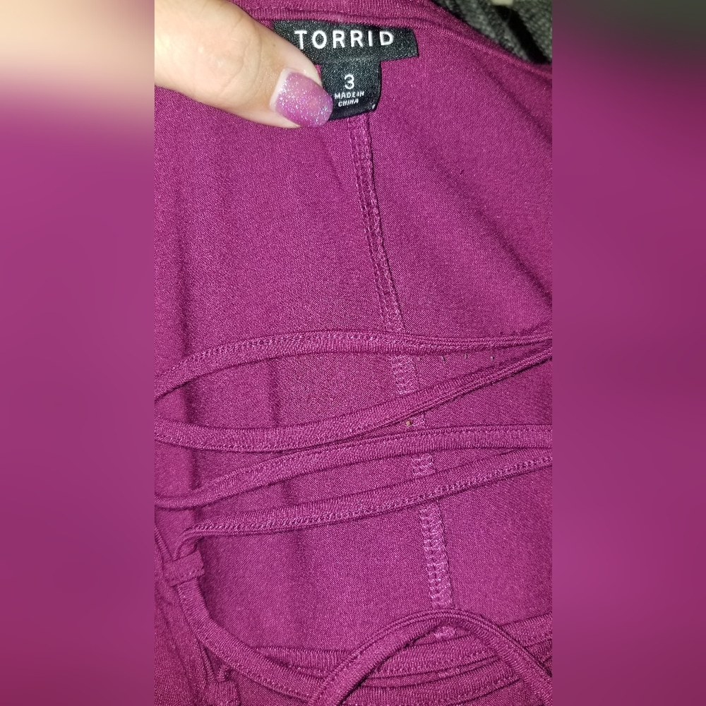 Torrid, lace up top, 3x